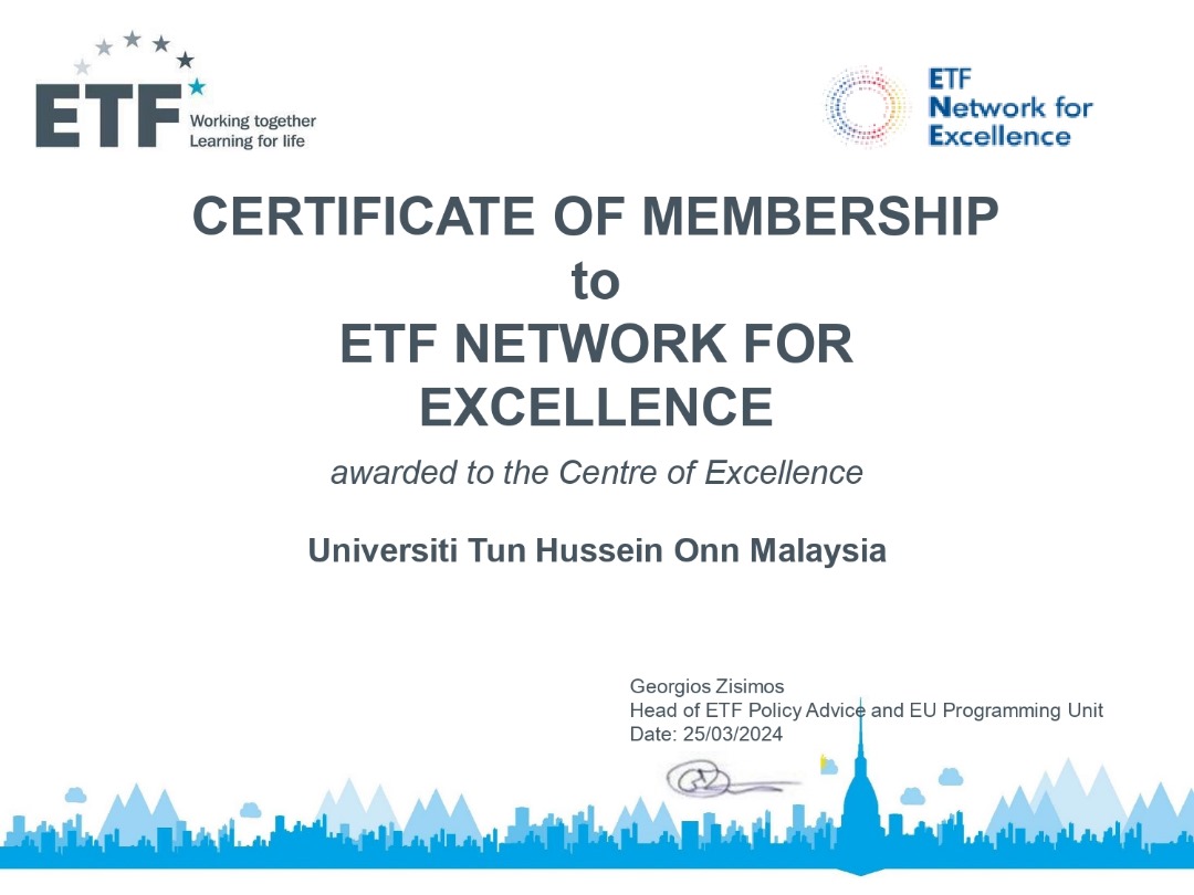 Breaking Boundaries: MyRIVET, Universiti Tun Hussein Onn Malaysia Joins Prestigious ETF Network